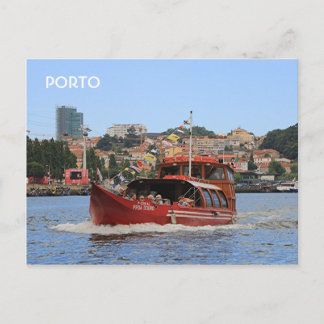 Porto: Douro-Boot, Portugal Postkarte