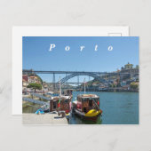 Porto. Douro River und Dom Luis I Bridge. Postkarte (Vorne/Hinten)