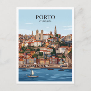 Porto Douro Ufer Portugal Postkarte