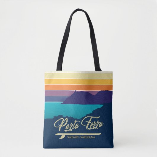 Porto Ferro - Vintager Strand Tasche (Vorderseite)