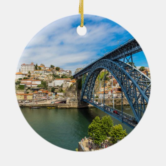 Porto Landschaftliche Weihnachtsfeier Keramikornament (Hinten)