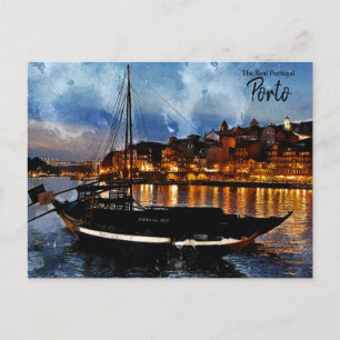 Porto nach Nachtpostkarte Postkarte