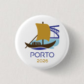 Porto Portugal 2026 International Convention Pin Button (Vorderseite)