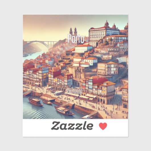 Porto Portugal 3 Zoll Vinyl Sticker (Blatt)