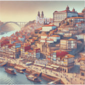 Porto Portugal 3 Zoll Vinyl Sticker (Vorderseite)