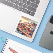 Porto Portugal 3 Zoll Vinyl Sticker (Laptop mit iPhone)