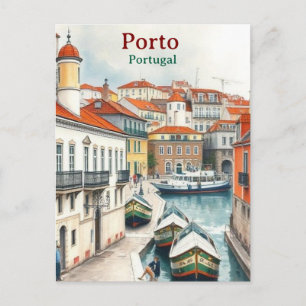 Porto Portugal Berühmter Reisebriefmarke aus alter Postkarte