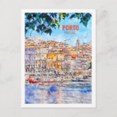 Porto Portugal Der berühmte Badeort Postkarte (Vorderseite)
