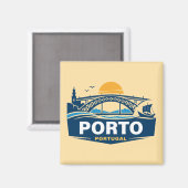 Porto Portugal Europe Magnet (Vorderseite/Rückseite)