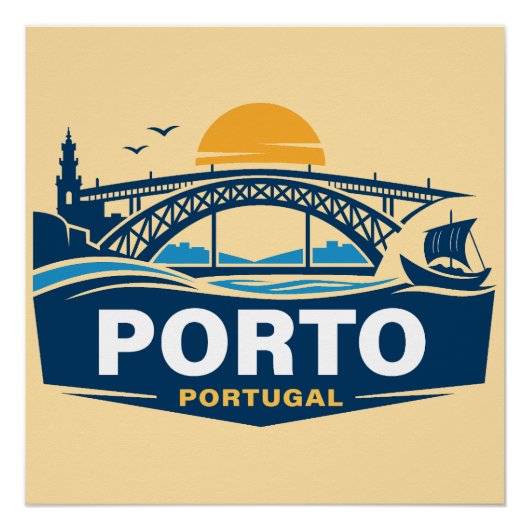 Porto Portugal Europe Poster (Vorderseite)