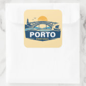 Porto Portugal Europe Quadratischer Aufkleber (Tasche)