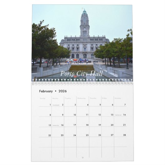 Porto Portugal Mauerkalender Kalender (Feb 2026)