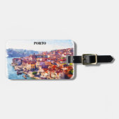 Porto Portugal Panoramaansicht Gepäckanhänger (Vorderseite horizontal)
