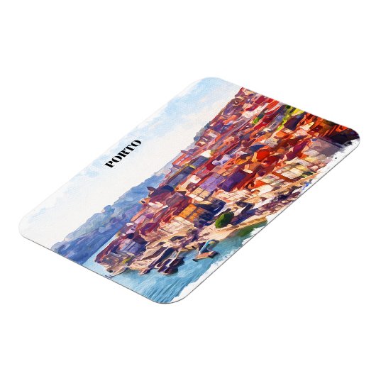Porto Portugal Panoramaansicht Magnet (Linke Seite)