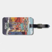 Porto Portugal Reisen Abstrakt Gepäckanhänger (Rückseite horizontal)