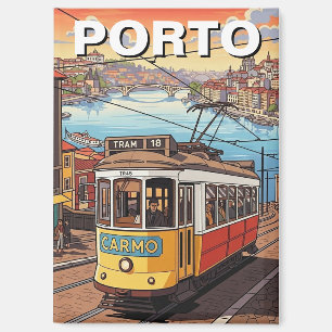 Porto Portugal Reisen Abstrakt Magnet