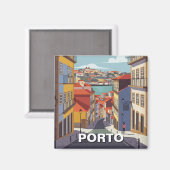 Porto Portugal Reisen Abstrakt Magnet (Vorderseite/Rückseite)