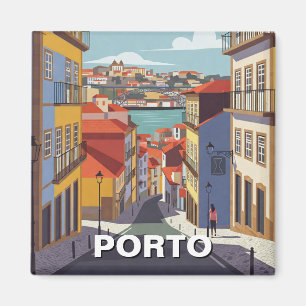 Porto Portugal Reisen Abstrakt Magnet