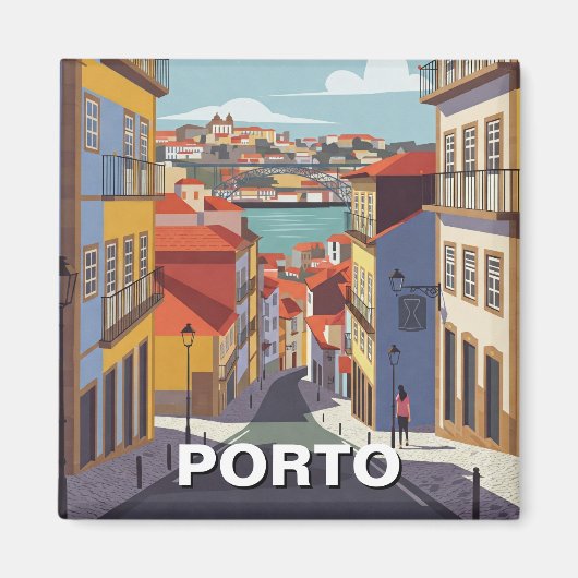 Porto Portugal Reisen Abstrakt Magnet (Vorne)
