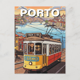 Porto Portugal Reisen Abstrakt Postkarte