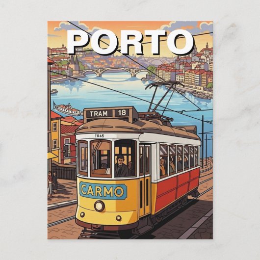 Porto Portugal Reisen Abstrakt Postkarte (Vorderseite)