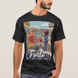 Porto Portugal Reisen Abstrakt T-Shirt