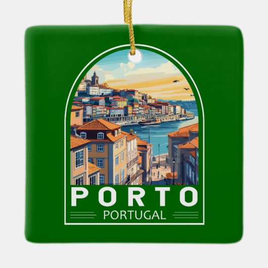 Porto Portugal Reisen Keramikornament (Vorderseite)
