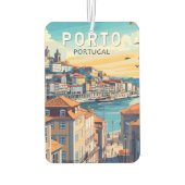 Porto Portugal Reisen Kunst Vintag Autolufterfrischer (Rückseite)