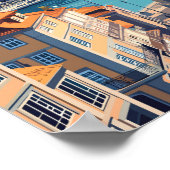 Porto Portugal Reisen Kunst Vintag Poster (Ecke)