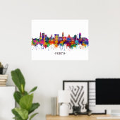 Porto Portugal Skyline Poster (Heimbüro)