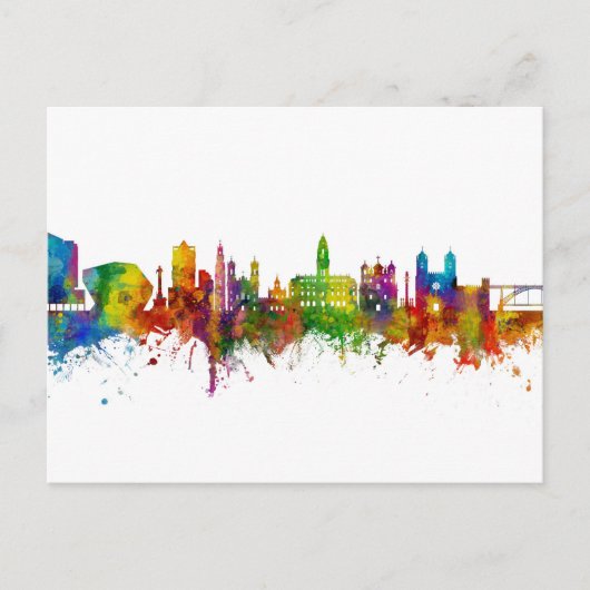 Porto Portugal Skyline Postkarte (Vorderseite)