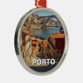 Porto Portugal Travel Ornament Aus Metall (Rechts)