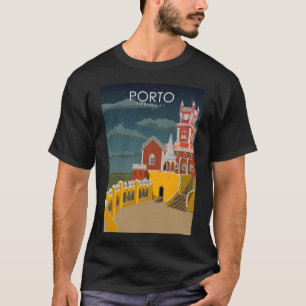 Porto Portugal Vintage Minimal Retro Reiseplakat T-Shirt