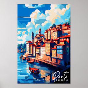 Porto Portugal Vintage Poster