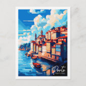 Porto Portugal Vintage Postkarte (Vorderseite)