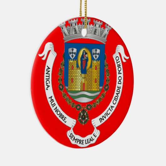 Porto* Portugal Weihnachtsbaum Keramik Ornament (Rechts)