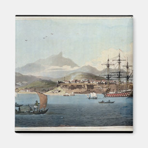 Porto Praya in der Insel von St. Jago, überziehen Magnet