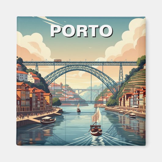 Porto River Cruise Portugal Reisen Magnet (Vorne)