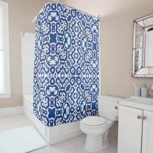 Porto Royale Classic Blue Baroque Duschvorhang (Beispiel)