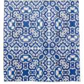 Porto Royale Classic Blue Baroque Duschvorhang (Vorderseite)