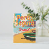 Porto Seguro Brasilien Ferienposter Postkarte (Stehend Vorderseite)