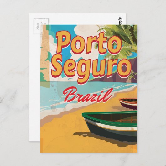 Porto Seguro Brasilien Ferienposter Postkarte (Vorne/Hinten)