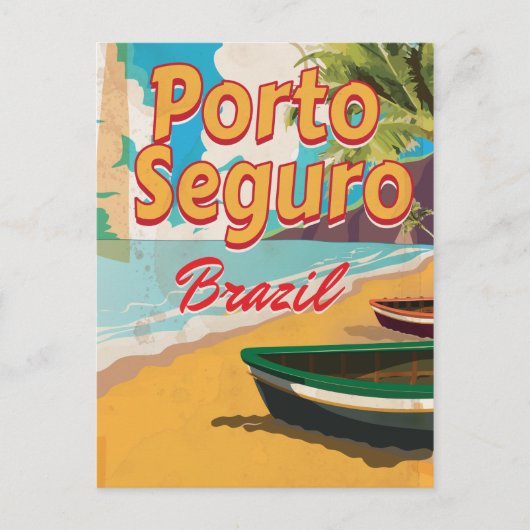 Porto Seguro Brasilien Ferienposter Postkarte (Vorderseite)