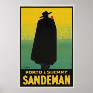 Porto Sherry Food and Drink Vintage Poster