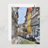 Porto Streets Portugal Postkarte (Vorne/Hinten)