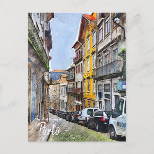Porto Streets Portugal Postkarte