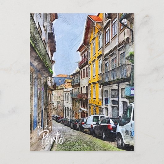 Porto Streets Portugal Postkarte (Vorderseite)