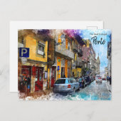 Porto Streets Portugal Postkarte (Vorne/Hinten)
