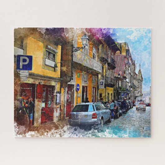 Porto Streets Portugal Puzzle (Horizontal)