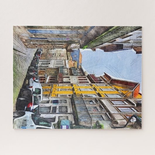 Porto Streets Portugal Puzzle (Horizontal)